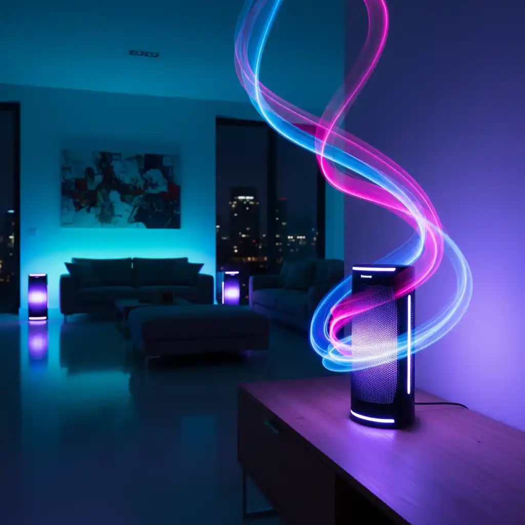 Bluetooth-Lautsprecher mit integrierter LED-Beleuchtung und deren Wirkung auf das Ambiente