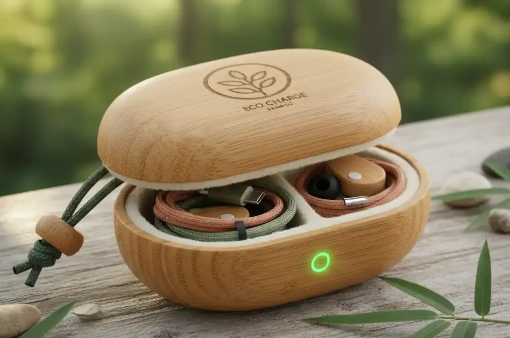 Natürlich und stylisch: Ladecase aus Bambus für umweltbewusstes Laden