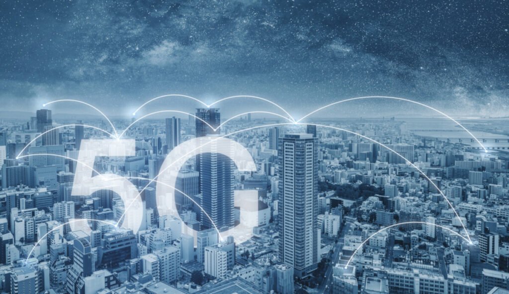 Stadt mit 5G-Infrastruktur