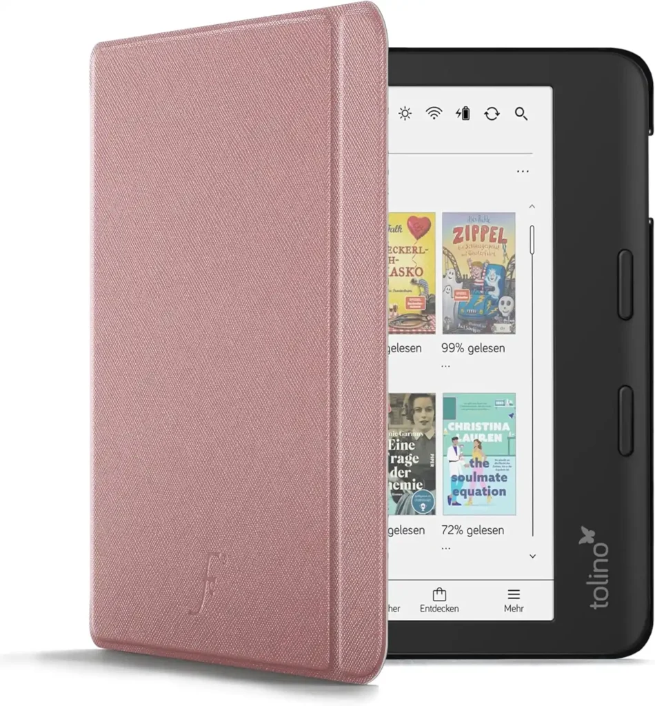 Forefront Cases Schutzhülle für Tolino Vision Color (Modell: 2024) - Roségold - Dünne und leichte Schutzhülle (Tasche) mit intelligenter Auto-Sleep/Wake-Funktion für Tolino Vision Color (Farbe)