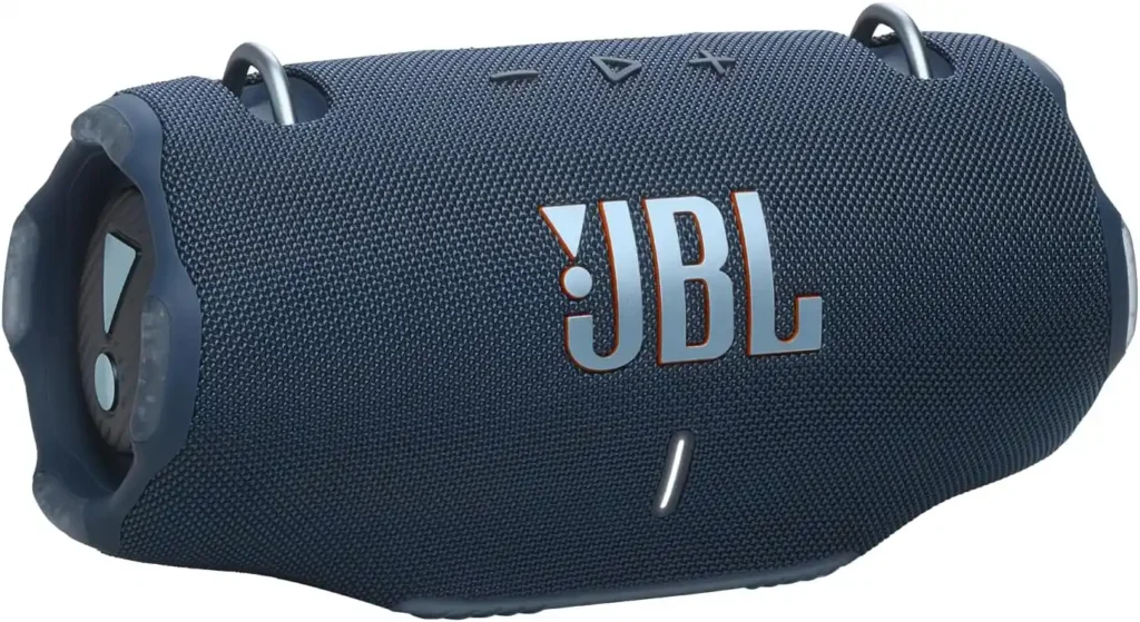 JBL Xtreme 4 Music Box in Blau – Tragbarer Bluetooth-Lautsprecher mit tiefen Bässen, KI-Soundverstärkung und integrierter Powerbank – Wasser- und staubdicht – 24 Stunden